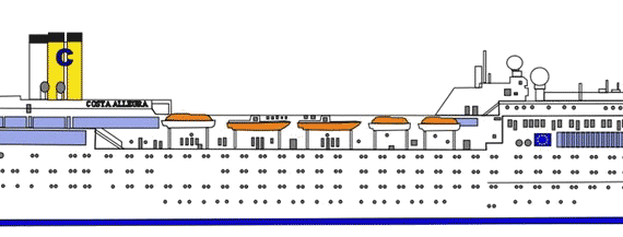 SS Costa Allegra [Cruise Ship] (1992) - drawings, dimensions, pictures